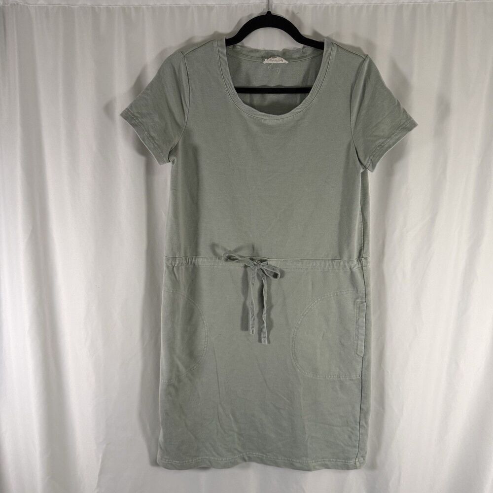 Jane Delancey Dress Women's Small Green Short Sleeve Pockets Tie Front